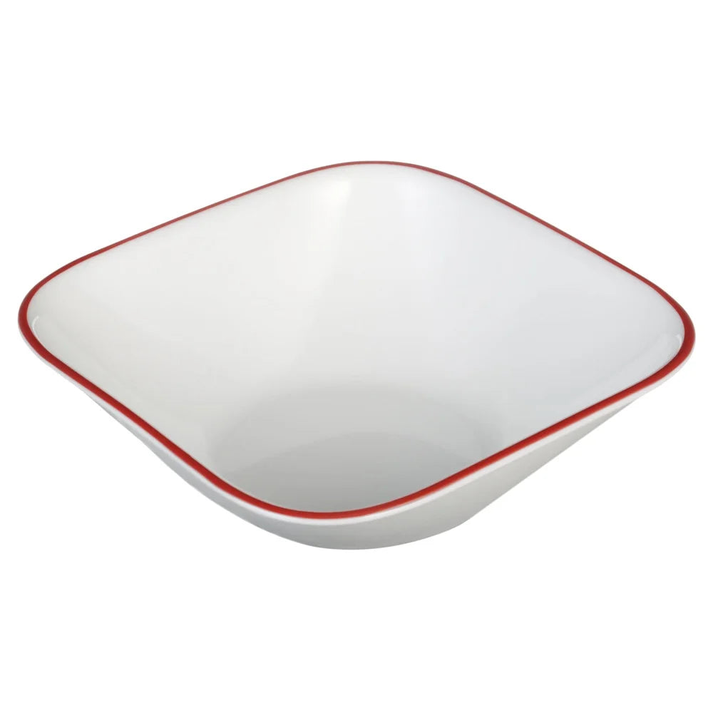 Six 22 oz Square Glass Bowls Set