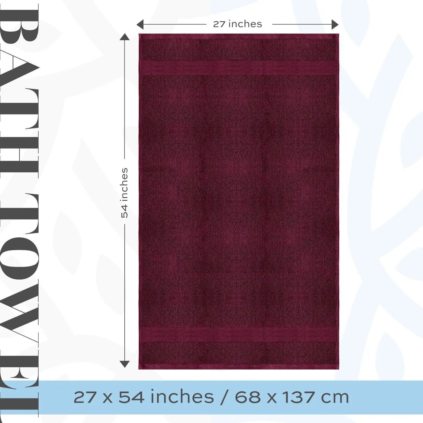Four 27x54" Red Ultra Soft Bath Towels