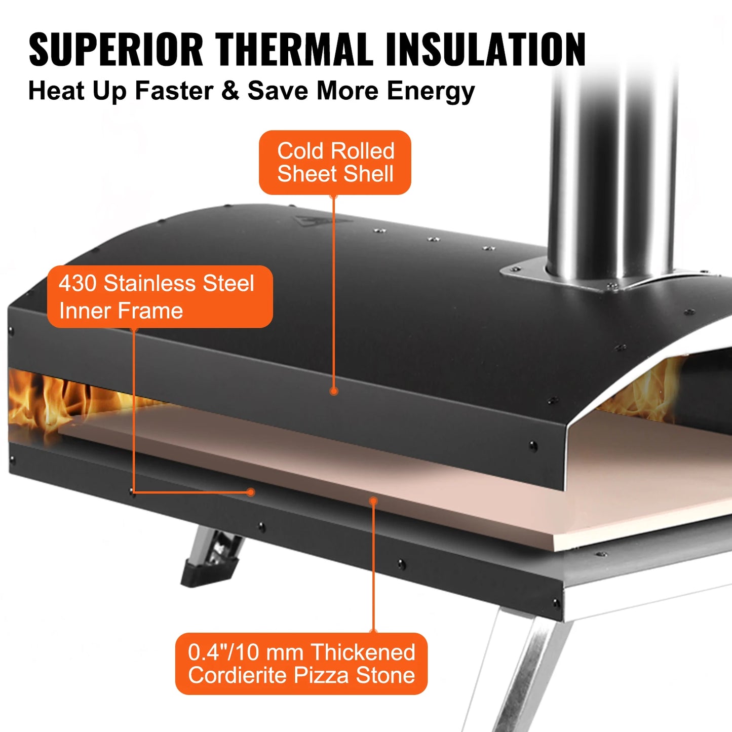 12inch Outdoor Grill & Pizza Charcoal Fired Maker