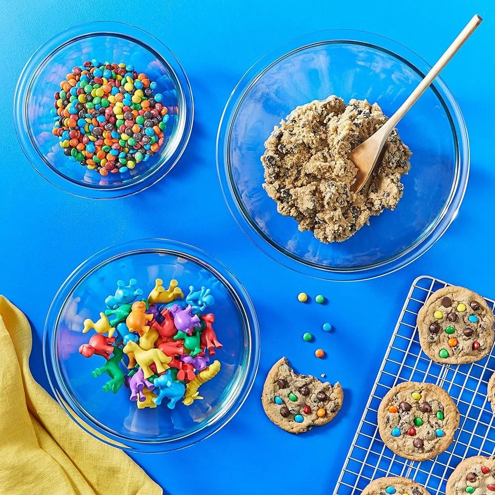 3-Piece Glass Mixing Bowl Set