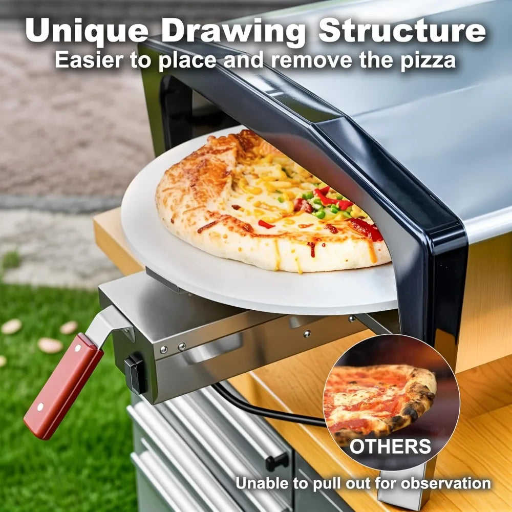 20" Outdoor Gas Pizza Oven & Rotating Stone