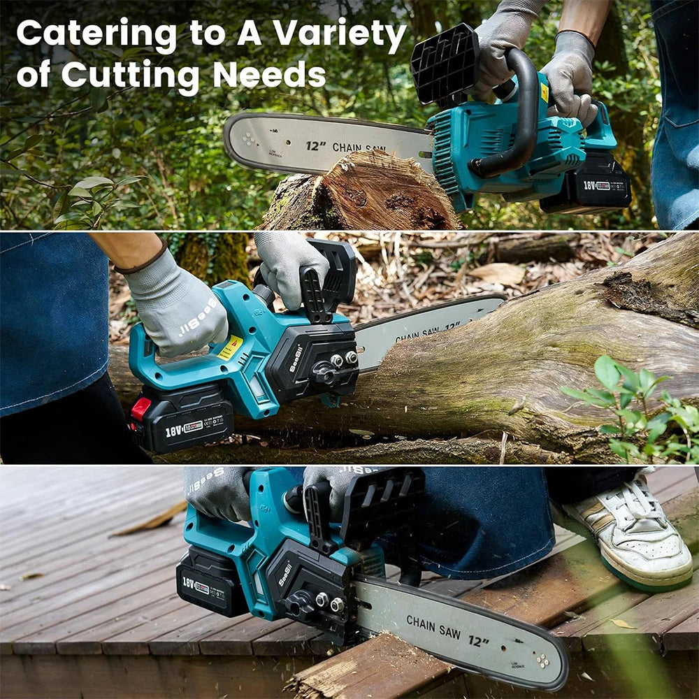 12-Inch Brushless Electric Cordless Chainsaw for Pruning