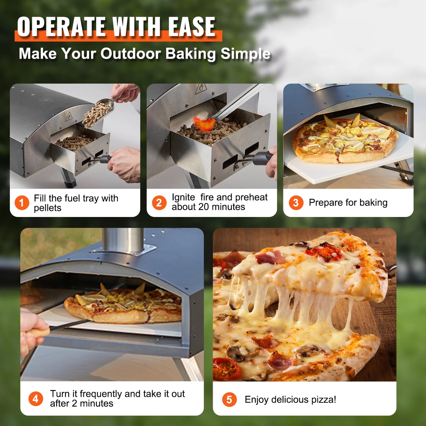 12inch Outdoor Grill & Pizza Charcoal Fired Maker