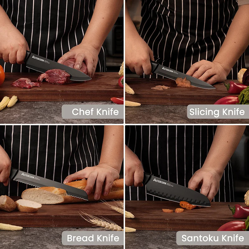 15 Pieces German Stainless Steel Knife Set