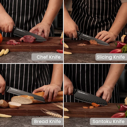 15 Pieces German Stainless Steel Knife Set