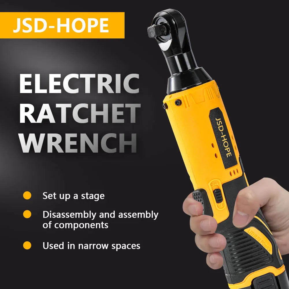 Electric ratchet wrench truss, rechargeable 90 degree right Angle, angular wrench fast stage truss