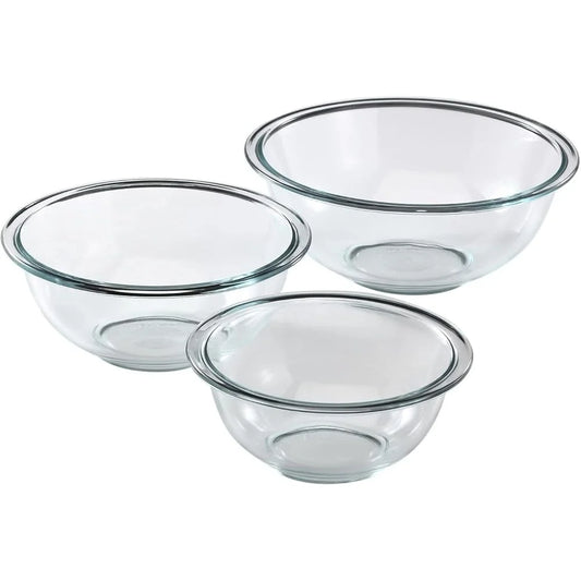 3-Piece Glass Mixing Bowl Set