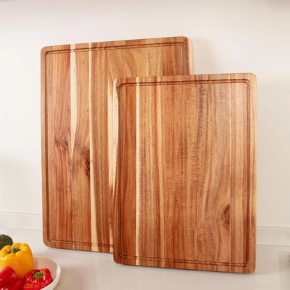 XL Thick Wood Chopping Board Side Handles