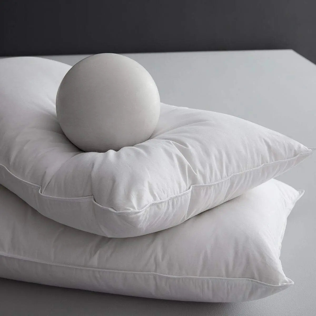 2PC Duck Feathers Pillows 100% Cotton