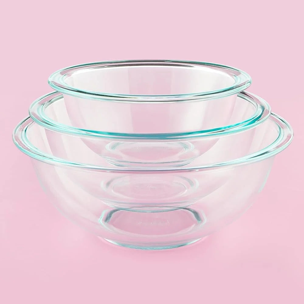 3-Piece Glass Mixing Bowl Set