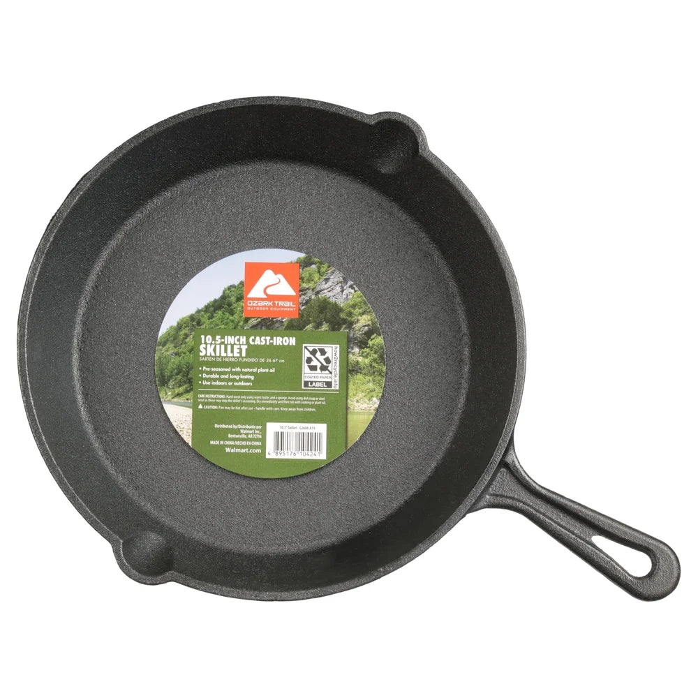 10.5 inch Pre-Seasoned Cast Iron Skillet