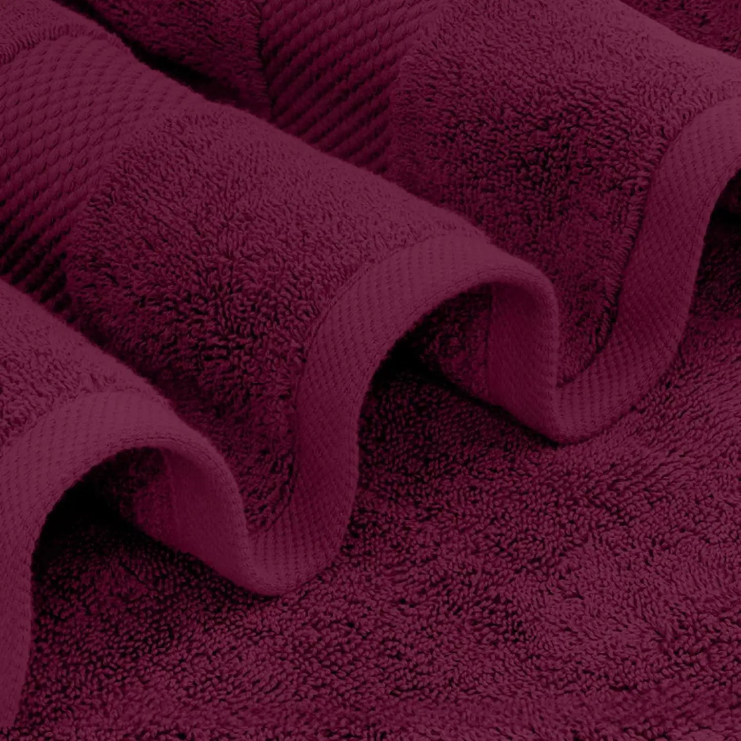 Four 27x54" Red Ultra Soft Bath Towels