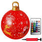24 Inch Inflatable Christmas Balls New Years Christmas Ornaments with Lights PVC Giant Inflatable Christmas Balls Holiday Decor