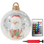 24 Inch Inflatable Christmas Balls New Years Christmas Ornaments with Lights PVC Giant Inflatable Christmas Balls Holiday Decor