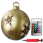 24 Inch Inflatable Christmas Balls New Years Christmas Ornaments with Lights PVC Giant Inflatable Christmas Balls Holiday Decor