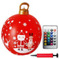 24 Inch Inflatable Christmas Balls New Years Christmas Ornaments with Lights PVC Giant Inflatable Christmas Balls Holiday Decor