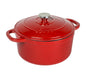 Lodge Cast Iron 5.5qt Red Dutch Oven