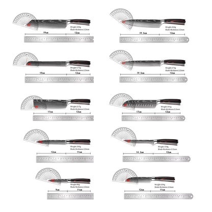 10pcs Professional Kitchen Knife Set