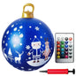 24 Inch Inflatable Christmas Balls New Years Christmas Ornaments with Lights PVC Giant Inflatable Christmas Balls Holiday Decor