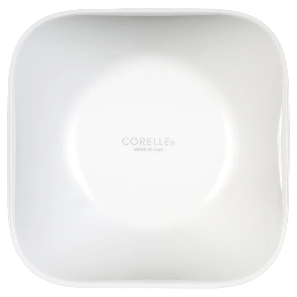Six 22 oz Square Glass Bowls Set