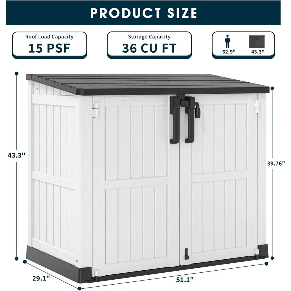 36-Cu.Ft. Outdoor Resin Storage Shed