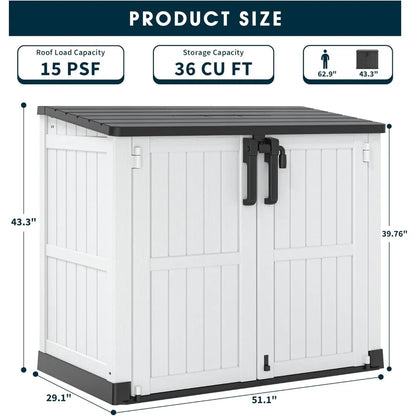 36-Cu.Ft. Outdoor Resin Storage Shed