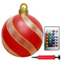 24 Inch Inflatable Christmas Balls New Years Christmas Ornaments with Lights PVC Giant Inflatable Christmas Balls Holiday Decor