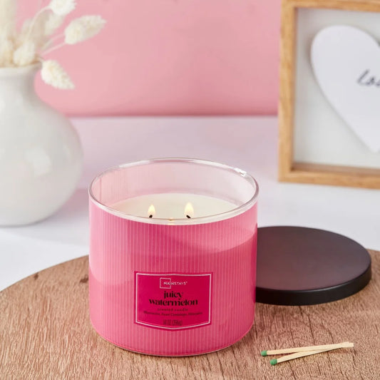 3-Wick Juicy Watermelon Scented Candle Aromatic