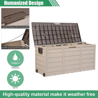 75 Gallon Lockable Patio Deck Storage Box