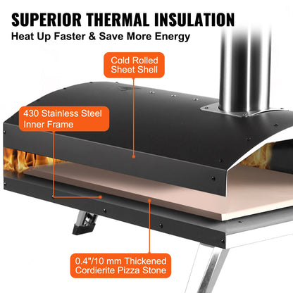 12inch Outdoor Grill & Pizza Charcoal Fired Maker
