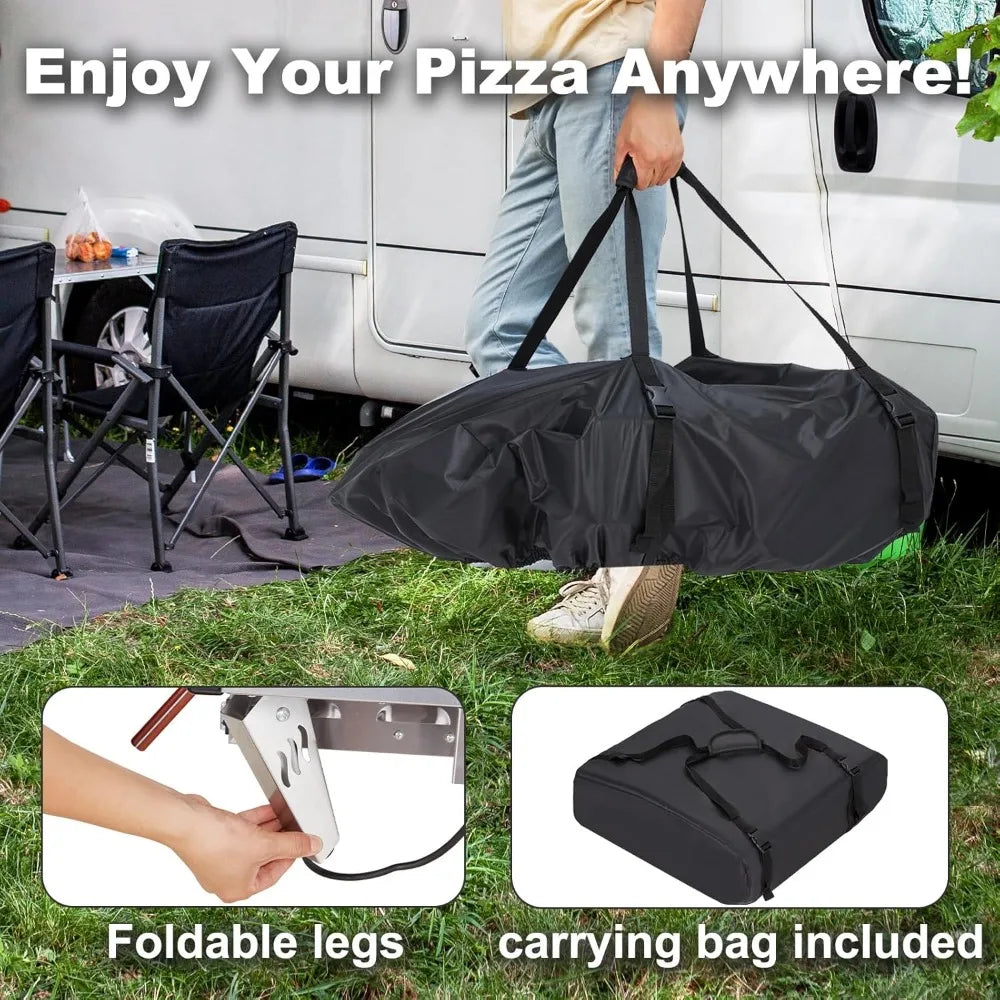 20" Outdoor Gas Pizza Oven & Rotating Stone