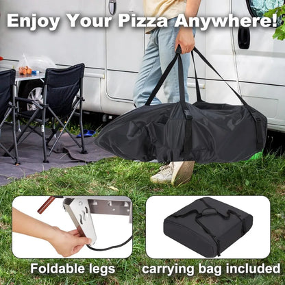 20" Outdoor Gas Pizza Oven & Rotating Stone