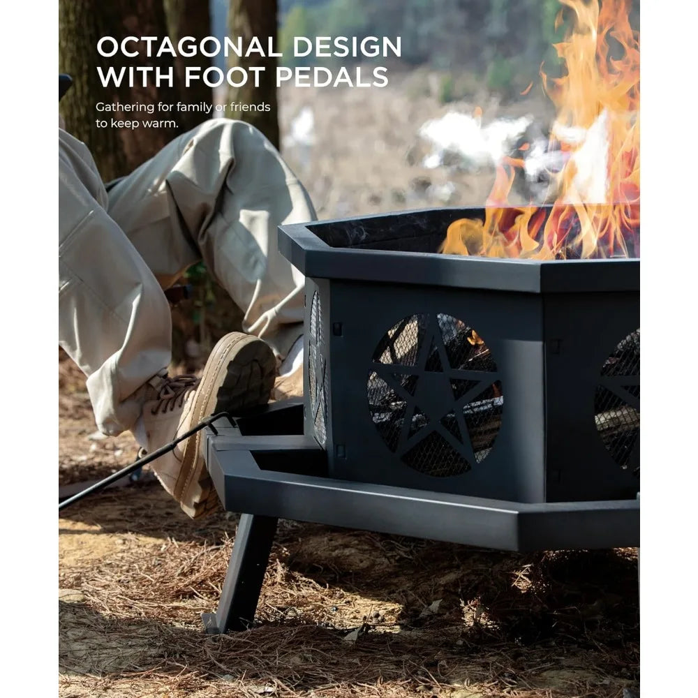 35 inch Outdoor Wood Burning Fire Pit