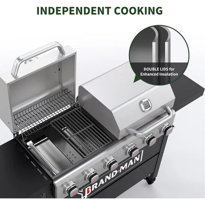 6 Burner Propane Gas BBQ Grill