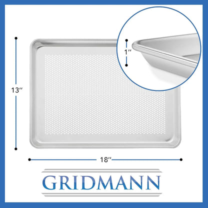 13" x 18" Commercial Grade Perforated Aluminum Baking Sheet
