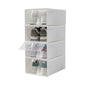 24 Packs Stackable Plastic Foldable Shoe Box