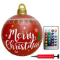 24 Inch Inflatable Christmas Balls New Years Christmas Ornaments with Lights PVC Giant Inflatable Christmas Balls Holiday Decor