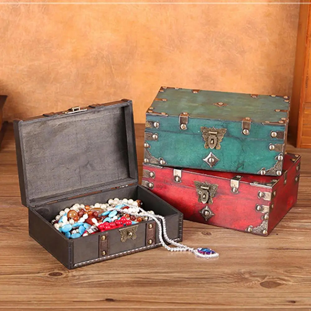 Retro Storage Wooden Jewelry Box
