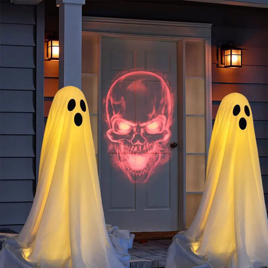 Lighted Spooky Ghost Decor Ghost Decorations with String Lights Scary Standing Ghosts Decor for Front Door Porch Yard Home Party