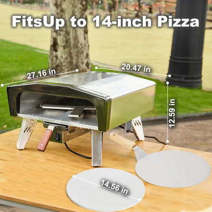 20" Outdoor Gas Pizza Oven & Rotating Stone