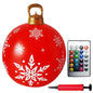 24 Inch Inflatable Christmas Balls New Years Christmas Ornaments with Lights PVC Giant Inflatable Christmas Balls Holiday Decor