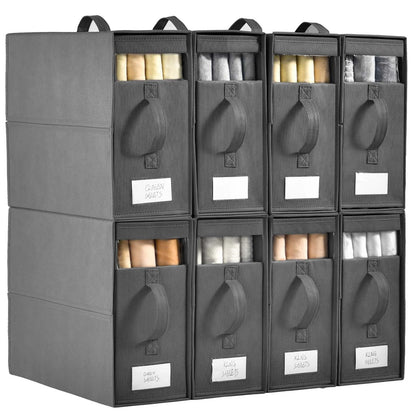 Bed Sheet Organizer Box, Foldable and Stackable