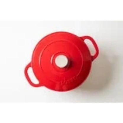 Lodge Cast Iron 5.5qt Red Dutch Oven