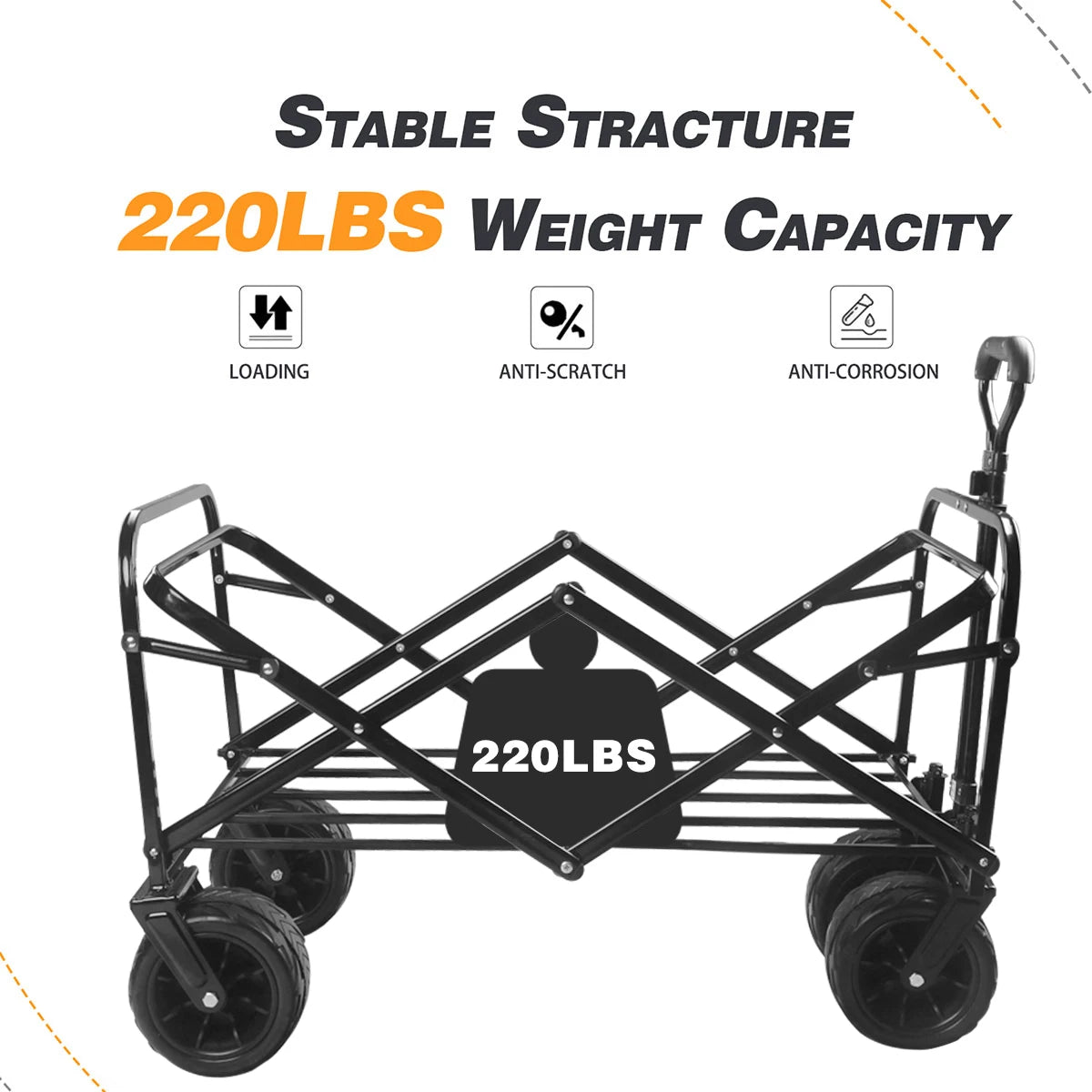 Collapsible Heavy Duty Folding Utility Shopping Cart
