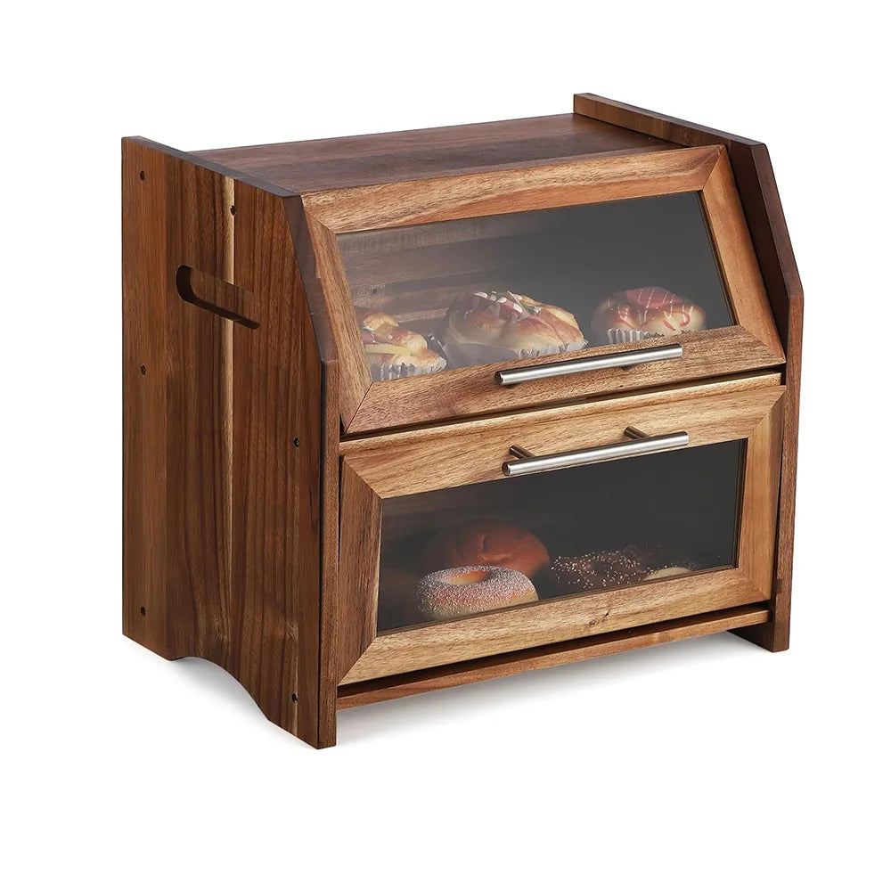 2 Layer Bread Box with Clear Panels