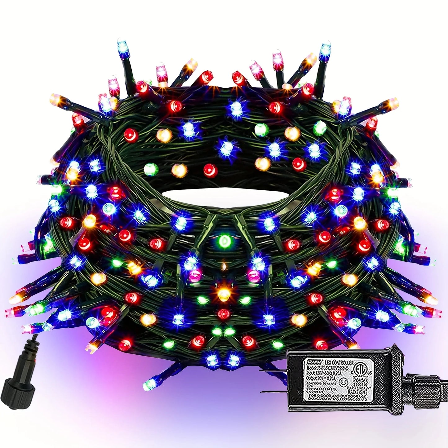 100ft 300 LED String Lights with 8 Modes, US Plug, Christmas Halloween Outdoor Decor