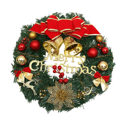 Christmas Hanging Decorations Versatile PVC Door Decor Wreaths Bow/Berry/Santa/Reindeer Artificial Wreaths Home New Years Gifts