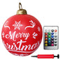 24 Inch Inflatable Christmas Balls New Years Christmas Ornaments with Lights PVC Giant Inflatable Christmas Balls Holiday Decor