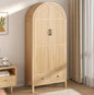 70.87'' Wood Armoire w/2 Arched Fluted Doors