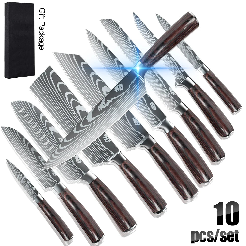 10pcs Professional Kitchen Knife Set